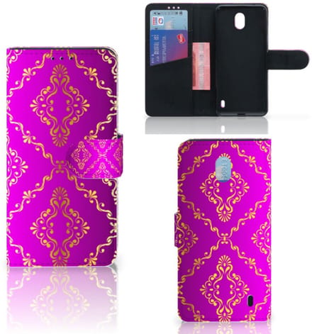 Boekhoesje voor Wallet Case Nokia 1 Plus Barok Roze