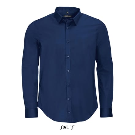 SOL'S Men´s Long Sleeve Stretch Shirt Blake L01426 - Dark Blue - 3XL