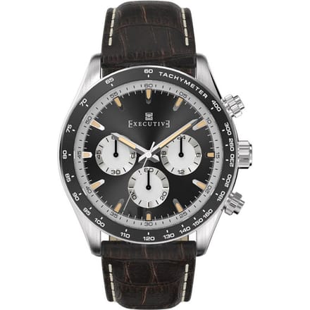 Executive Tweed Chronograph Staal 42mm | EX-1018-05