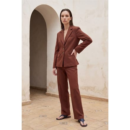 Dames blazerjack met regular fit