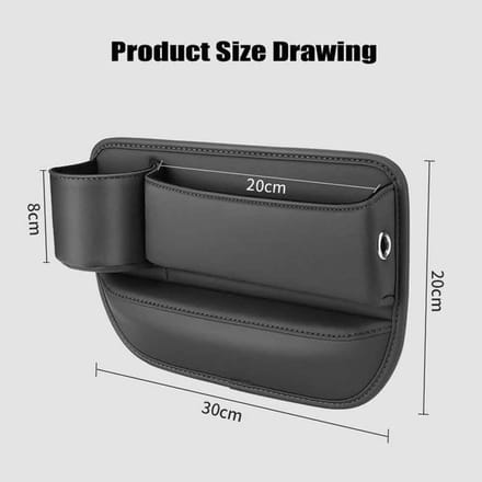 Autostoel Organizer - Middenconsole Opbergbox - Auto Interieur Net - Duurzaam Leer - 2 Stuks - Normaal