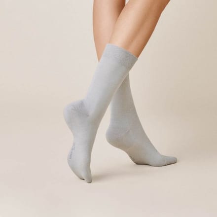 KUNERT Soft Wool Cotton Dames Sokken - Lichtgrau - Maat 39-42