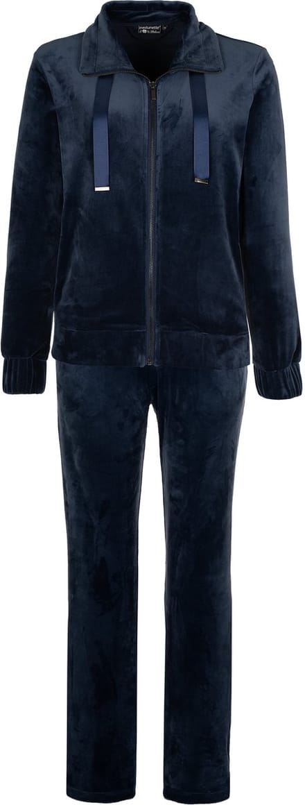 Pastunette Premium Huispak - Velours - Donkerblauw - Rits - Maat 36