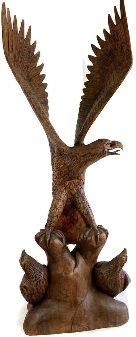 houten adelaar / houten beeld / hangemaakte houten beeld / unique item / houten beeld