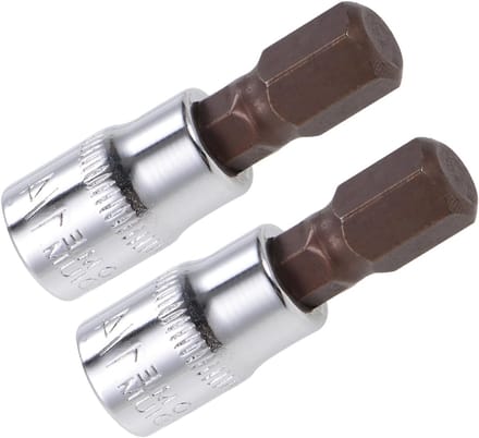 Metalen Hex Bit Socket 8mm, 1/4" Aandrijving, 1.5" Lang, S2 Legering, Voor Bevestiging en Montage - Set van 2 Stuks