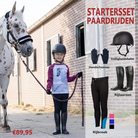 Startersset / Starterspakket voor paardrijden incl. veiligheidshelm