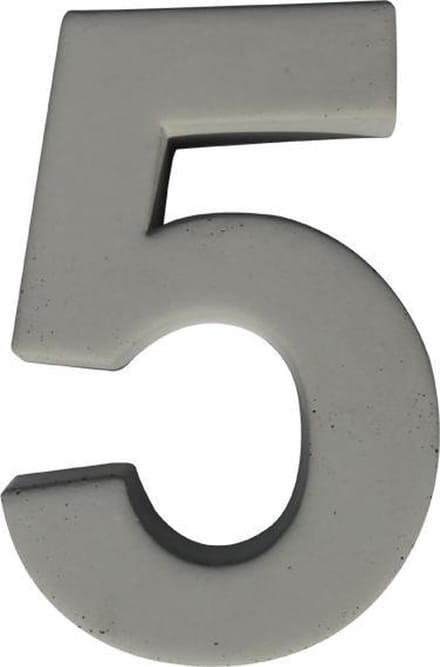 Huisnummer beton nr. 5