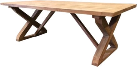 Minerva dining tuintafel 260x100XH77 cm teak geschoord