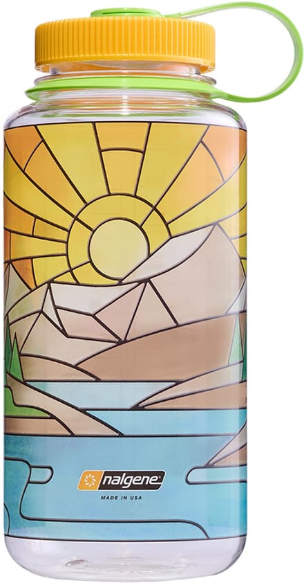 Nalgene - Wide-Mouth Bottle - drinkfles - waterfles - 1000ml Clear Stained River Sustain - BPA free