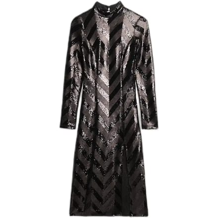 Superdry - Chevron midi-jurk met open rug - Dames - Jurken