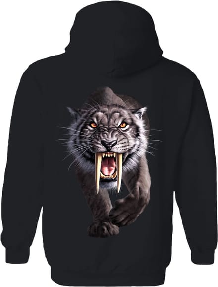 Sabeltand Tijger Black Sabertooth The Coloured House Hoodie M