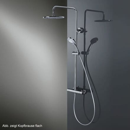 HSK Shower-Set Model RS 200 thermostat, overhead shower super flat, round 25 cm