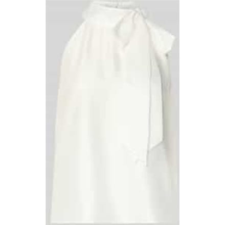 Blousetop met opstaande kraag en strik