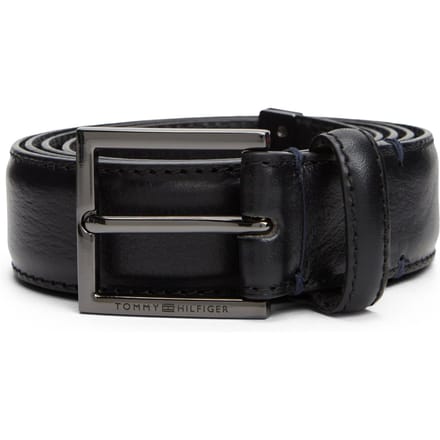Tommy Hilfiger Hudson 3.0 Pebble Belt Black Taglia: 110 | Cinture Outlet | Uomo | Nero