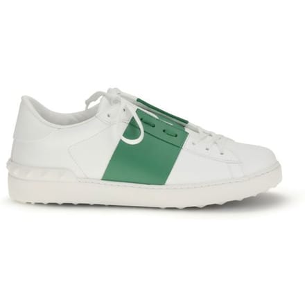 Valentino Garavani Witte Kalfslederen Bos Taurus Lage Sneakers