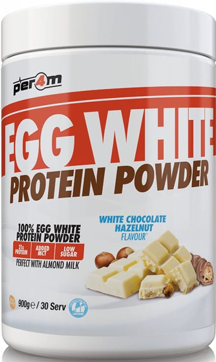 Per4m Egg White Protein Powder (900g) White Chocolate Hazelnut - Eiwitten - Ei-eiwit