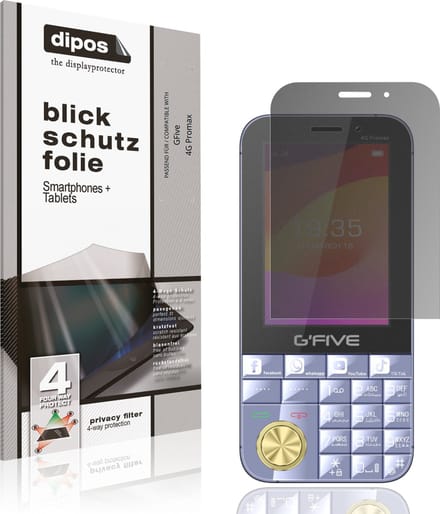 dipos – Matte Privacy Screenprotector geschikt voor GFive 4G Promax | Anti-Spy Beschermfolie