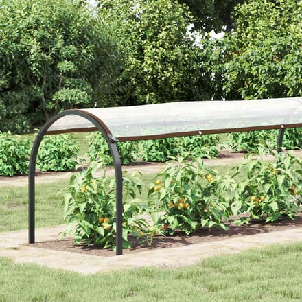 vidaXL - Plantenafdekking - met - zeilringen - 1x10 - m - polyethyleen