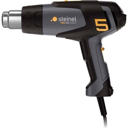 Steinel Heteluchtpistool HM2120E - 2200W - Verfafbrander - Temperatuur instelbaar van 80-630°C - Luchtvolume instelbaar van 150-500l/min - 7,5m kabel