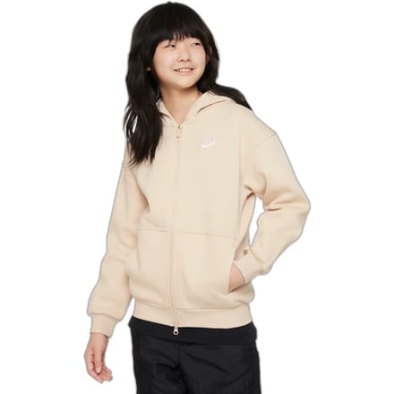 Meisjessweater met rits Nike Club Fleece Oversized LBR