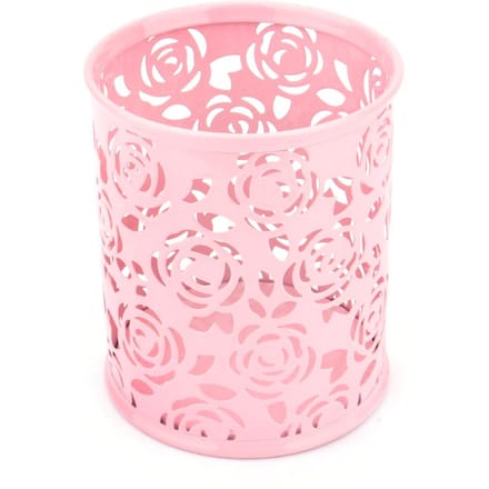 Bureau Organizer Hol Rozenbloem Patroon Pen Potlood Houder Container pink