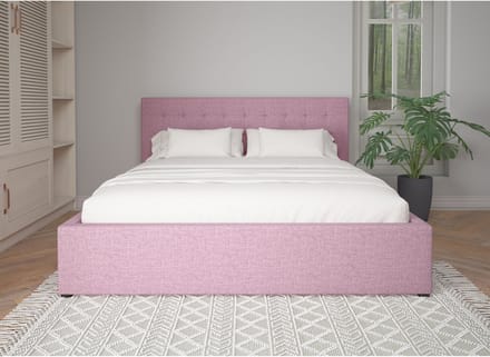 Hamar-Bed - Paarse Stof - 180x200