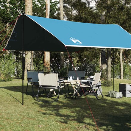 vidaXL - Kampeerluifel - waterdicht - 430x380x210 - cm - blauw