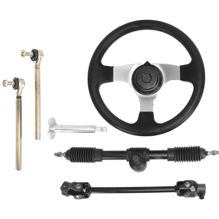 Bielle de direction Crémaillère Kart Quad Ensemble d'assemblage Remplacement pour Moteurs 150cc‑250cc black