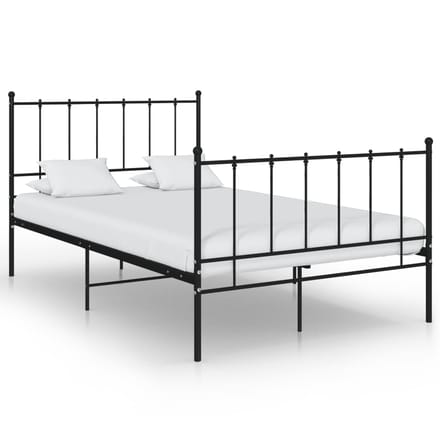 vidaXL - Bedframe - metaal - zwart - 120x200 - cm
