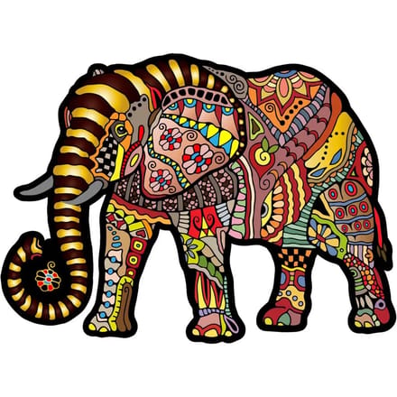 Houten puzzel van 250 stukken magische olifant Wooden.City