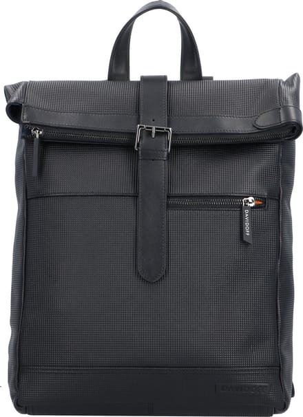 Davidoff Paris Dagrugzak Leer 38 cm Laptop compartiment - 41cm (17 duim) - schwarz