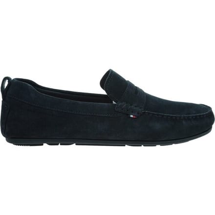Tommy Hilfiger - Heren Instappers Suede Mocassins - Blauw - Maat 41