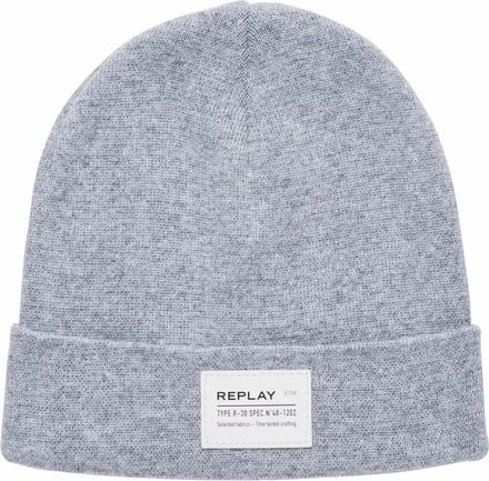 REPLAY Dop Beanie + Scarf Set Grey Melange Grijs