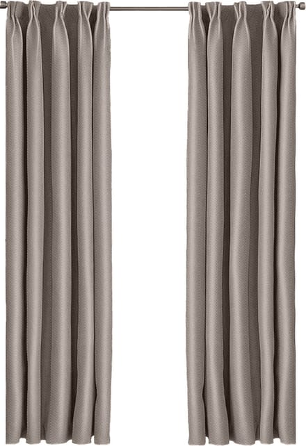 Larson - Luxe hotel blackout gordijn - met ringen - 1.5m x 2.5m - Lichtgrijs - 2 stuks