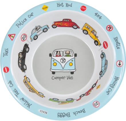 Auto's kinder melamine kom / schaal - Tyrrell Katz