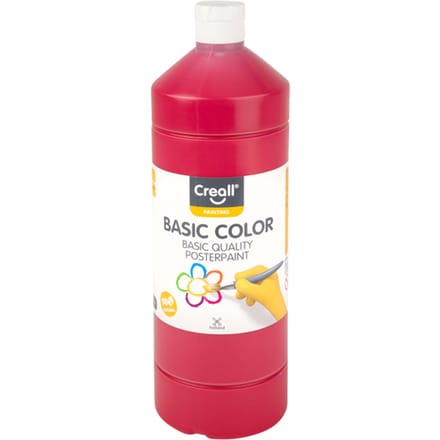 Plakkaatverf Creall basic rood 1000ml