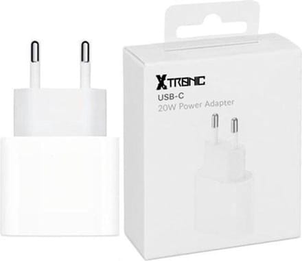 Xtronic Oplaadstekker 20W USB-C - Power Adapter oplader - Wit - Geschikt voor Lightning - USB-C Lader - Snellader