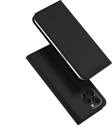 Dux Ducis - Geschikt voor iPhone 15 Pro Max - Slim bookcase hoesje - Zwart