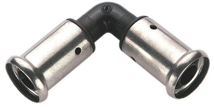 Henco pers kniekoppeling 90deg 26mm