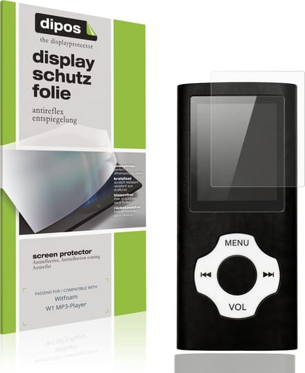 dipos – 4x Matte Beschermfolie geschikt voor Witfoam W1 MP3-Player | Krasbestendige & antireflecterende Screenprotector Ultra-Thin