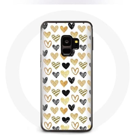 Coque pour Samsung Galaxy S9 plus Fond de coeurs