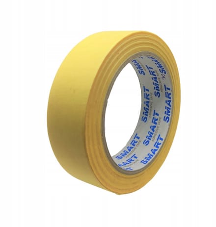 Afplaktape 25 mm x 50 m - geel, hoge kwaliteit