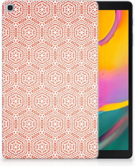 Samsung Galaxy Tab A 10.1 (2019) Hippe Hoes Pattern Orange