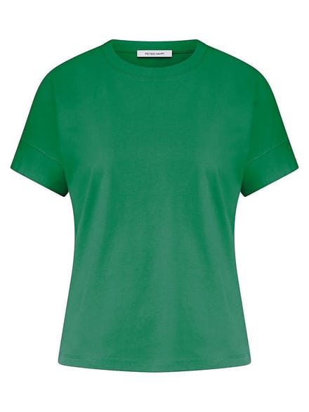Shirt ronde hals Van Peter Hahn groen