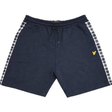 Korte Broek Lyle &amp; Scott Check Panelled Sweat Shorts Dark Navy