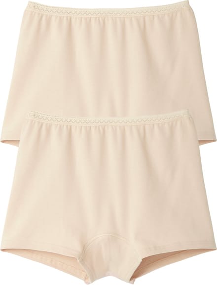 Damart - Set van 2 stretchkatoenen shorties - Dames - Roze - 38/40