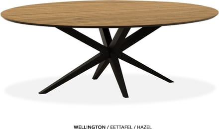 Maxfurn - Ovale eettafel 220x120cm met verjongde rand | Zeer krasvast | Kleur: Hazel