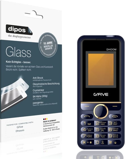 dipos – 2x Pantserfolie geschikt voor GFive Dhoom | 9H Screenprotector