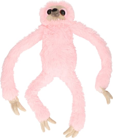Nature Planet Pluche luiaard - roze - knuffel - 60 cm - bosdieren knuffel - speelgoed
