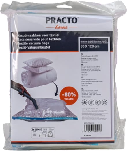 Vacuüm opberghoezen 80x120cm 3-delig set